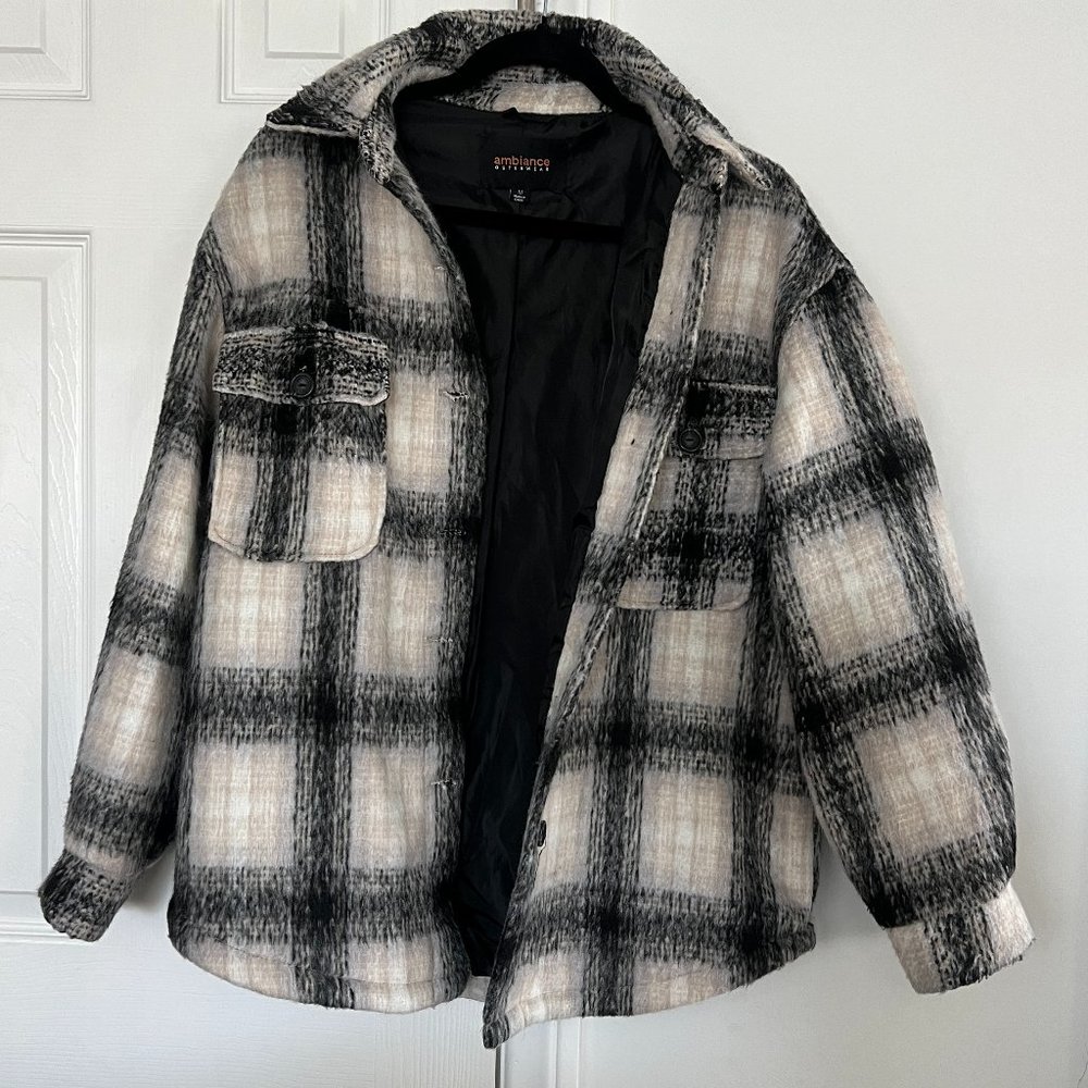 Neutral Plaid Shacket